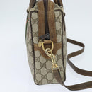 GUCCI GG Supreme Web Sherry Line Hand Bag PVC 2way Beige 67 02 3839 Auth 148415-4