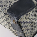 GUCCI GG Canvas Sherry Line Hand Bag Navy Gold Red Auth 148418-12