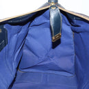 GUCCI GG Canvas Sherry Line Hand Bag Navy Gold Red Auth 148418-18