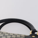 GUCCI GG Canvas Sherry Line Hand Bag Navy Gold Red Auth 148418-8