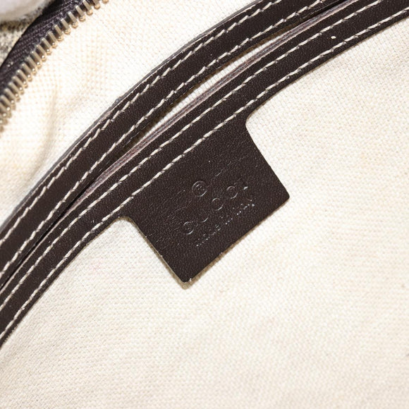 GUCCI GG Supreme Shoulder Bag PVC Beige Gold 201446 Auth 148419