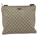 GUCCI GG Supreme Shoulder Bag PVC Beige Gold 201446 Auth 148419-13