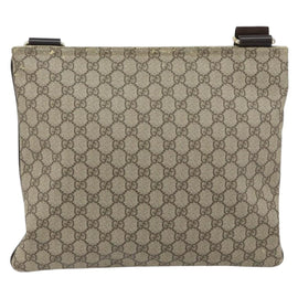 GUCCI GG Supreme Shoulder Bag PVC Beige Gold 201446 Auth 148419 - 0