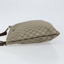 GUCCI GG Supreme Shoulder Bag PVC Beige Gold 201446 Auth 148419-4