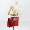 GUCCI Hand Bag Leather Red Auth 148420-22