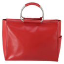 GUCCI Hand Bag Leather Red Auth 148420-2