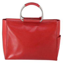 GUCCI Hand Bag Leather Red Auth 148420 - 0
