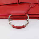 GUCCI Hand Bag Leather Red Auth 148420-7
