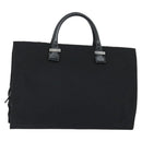GUCCI Hand Bag Nylon Black Silver Auth 148421-1