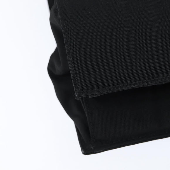 GUCCI Hand Bag Nylon Black Silver Auth 148421