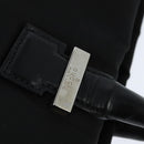 GUCCI Hand Bag Nylon Black Silver Auth 148421-9