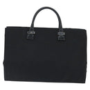 GUCCI Hand Bag Nylon Black Silver Auth 148421-2