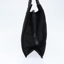 GUCCI Hand Bag Nylon Black Silver Auth 148421-3