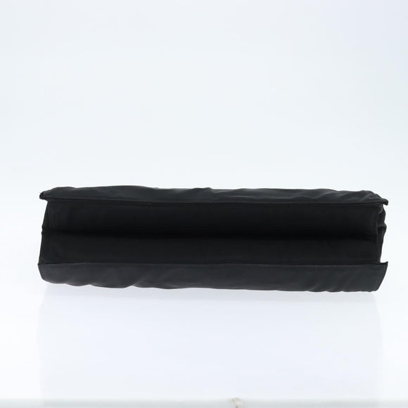 GUCCI Hand Bag Nylon Black Silver Auth 148421