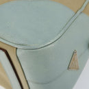 PRADA Boston Bag Canvas Beige Silver Auth 148422-9