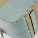 PRADA Boston Bag Canvas Beige Silver Auth 148422-14