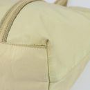 PRADA Hand Bag Nylon Ivory Silver Auth 148423-15