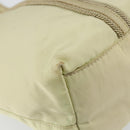 PRADA Hand Bag Nylon Ivory Silver Auth 148423-18