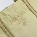 PRADA Hand Bag Nylon Ivory Silver Auth 148423-19