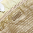 PRADA Hand Bag Nylon Ivory Silver Auth 148423-16