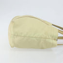 PRADA Hand Bag Nylon Ivory Silver Auth 148423-3