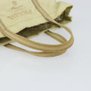 PRADA Hand Bag Nylon Ivory Silver Auth 148423-7