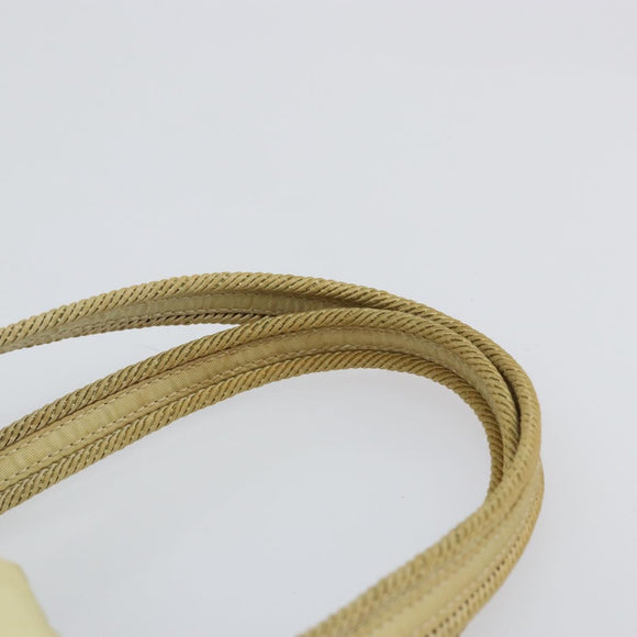 PRADA Hand Bag Nylon Ivory Silver Auth 148423