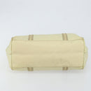 PRADA Hand Bag Nylon Ivory Silver Auth 148423-9