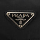 PRADA Shoulder Bag Nylon Black Silver Auth 148424-22