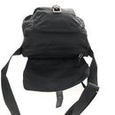 PRADA Shoulder Bag Nylon Black Silver Auth 148424-23