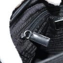 PRADA Shoulder Bag Nylon Black Silver Auth 148424-30