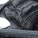 PRADA Shoulder Bag Nylon Black Silver Auth 148424-11