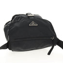 PRADA Shoulder Bag Nylon Black Silver Auth 148424-7