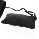 PRADA Hand Bag Nylon Black Silver Auth 148425-14