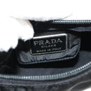 PRADA Hand Bag Nylon Black Silver Auth 148425-16