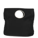 PRADA Hand Bag Nylon Black Silver Auth 148425-3