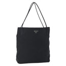 PRADA Tote Bag Nylon Black Silver Auth 148426-1