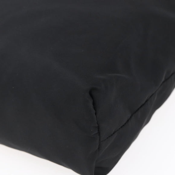 PRADA Tote Bag Nylon Black Silver Auth 148426