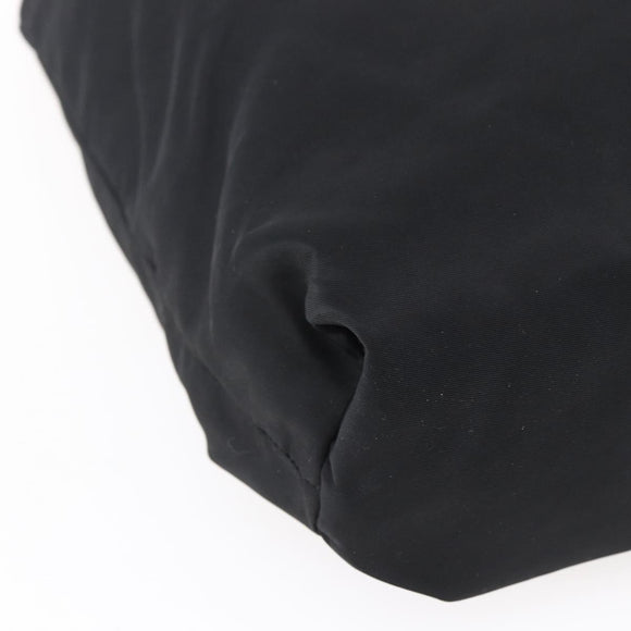 PRADA Tote Bag Nylon Black Silver Auth 148426