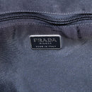 PRADA Tote Bag Nylon Black Silver Auth 148426-18