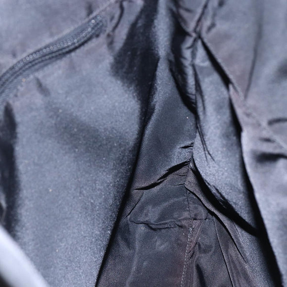 PRADA Tote Bag Nylon Black Silver Auth 148426