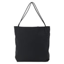 PRADA Tote Bag Nylon Black Silver Auth 148426-2
