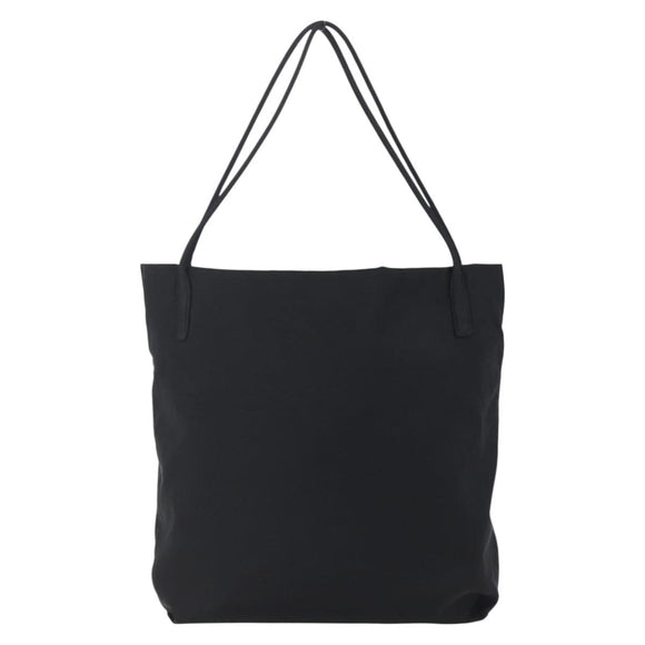 PRADA Tote Bag Nylon Black Silver Auth 148426