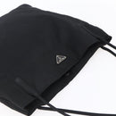 PRADA Tote Bag Nylon Black Silver Auth 148426-6