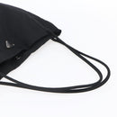 PRADA Tote Bag Nylon Black Silver Auth 148426-7