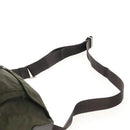 PRADA Shoulder Bag Nylon Khaki Silver Auth 148427-10