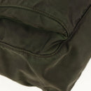 PRADA Shoulder Bag Nylon Khaki Silver Auth 148427-12