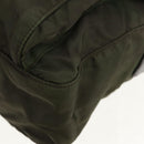 PRADA Shoulder Bag Nylon Khaki Silver Auth 148427-17
