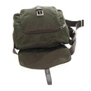 PRADA Shoulder Bag Nylon Khaki Silver Auth 148427-20