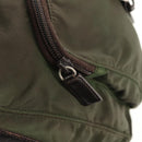 PRADA Shoulder Bag Nylon Khaki Silver Auth 148427-24
